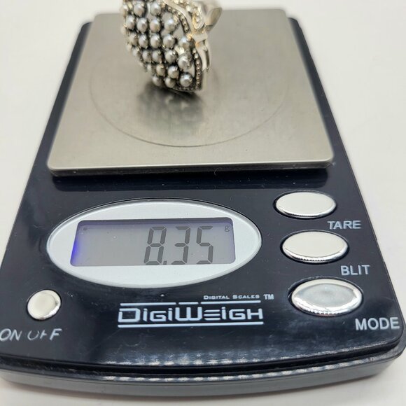 Nicky Butler Size 10 Pearl Arabesque Ring .925 Sterling Silver New - Picture 7 of 7
